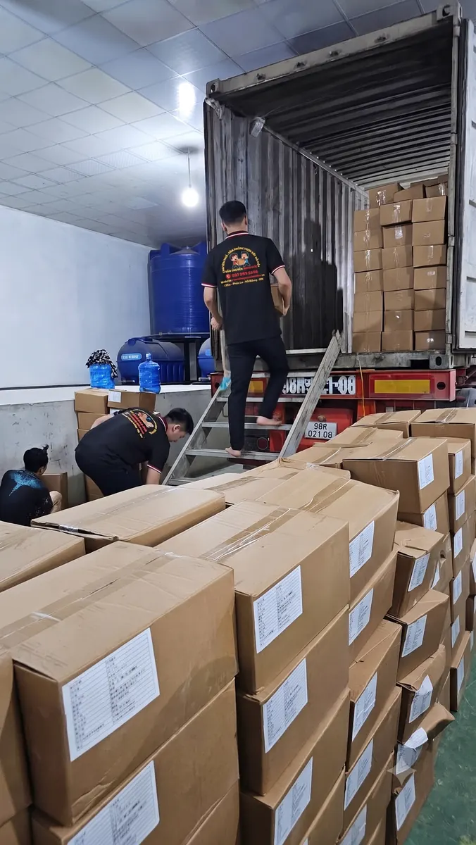 Xếp các kiện hàng theo thứ tự vận chuyển
